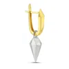 Mishka Women's Gold / Silver Urban Wilds Silver Pendant Mono Earring With Gold Hoop In Multi