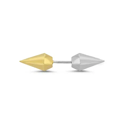 Mishka Women's Gold / Silver Urban Wilds Two Faced Gold & Silver Earring