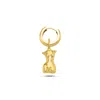 Mishka Women's My Girl Gold Pendant Mono Earring With Gold Hoop In Gold