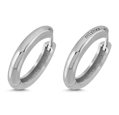 Mishka Women's Perfect Circle Silver Hoop Earrings