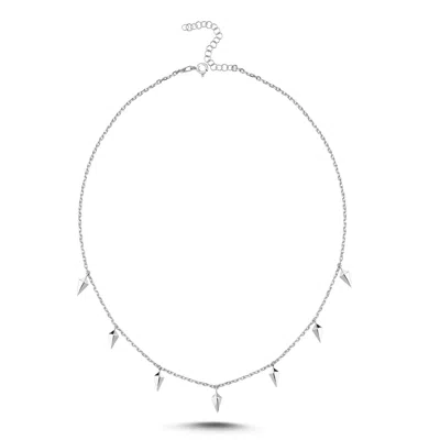 Mishka Women's Sense Silver Necklace With Dangling Details