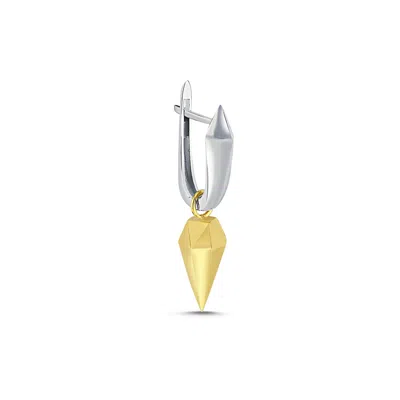 Mishka Women's Silver / Gold Urban Wilds Mono Earring Gold Color Pendant