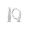 Mishka Women's Silver Simple Edge Angular Hoop Earrings