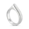 Mishka Women's Simple Edge Angular Silver Ring