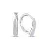 Mishka Women's Simple Edge Hoop Earrings Silver In Silver
