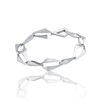 Mishka Women's Splash Silver Chain Bracelet With Custom Lock