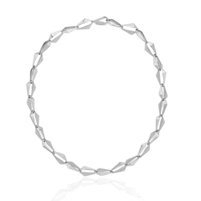 Mishka Women's Splash Silver Chain Necklace With Custom Lock
