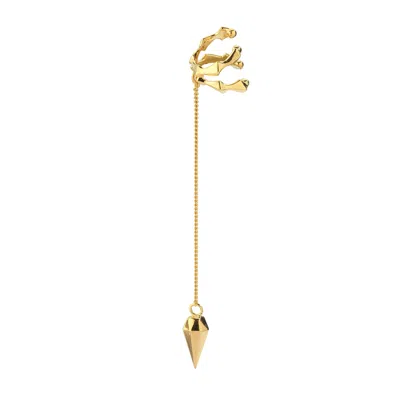 Mishka Women's Tricky Gold Vermeil Ear Cuff With A Pendant