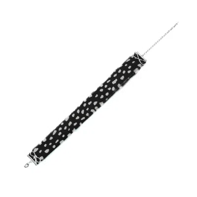 Mishka Women's Untamed Choker Necklace Black Polka Dot