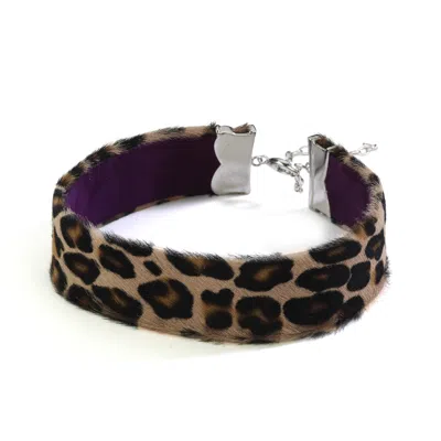 Mishka Women's Untamed Choker Necklace Leopard In Multi