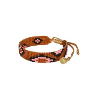Mishky Jewellery Almonds Adjustable Small Bracelet In Brown