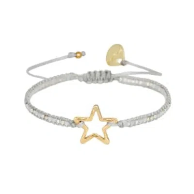 Mishky Jewellery Melted Star Gold Plated Adjustable Bracelet