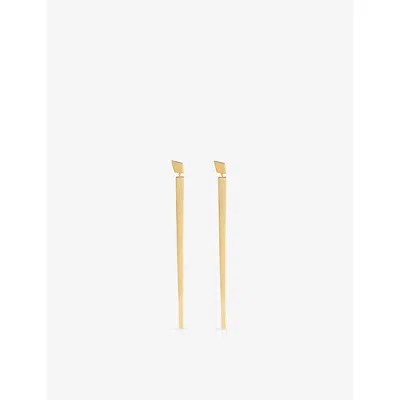 Misho Womens Hashi 24ct Yellow Gold-plated Bronze Earrings