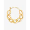 Misho Womens Link Chain 24ct Yellow Gold Plated Bronze Choker In Gold