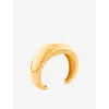 Misho Womens Sirena 24ct Yellow Gold Bronze Cuff Bangle In Gold