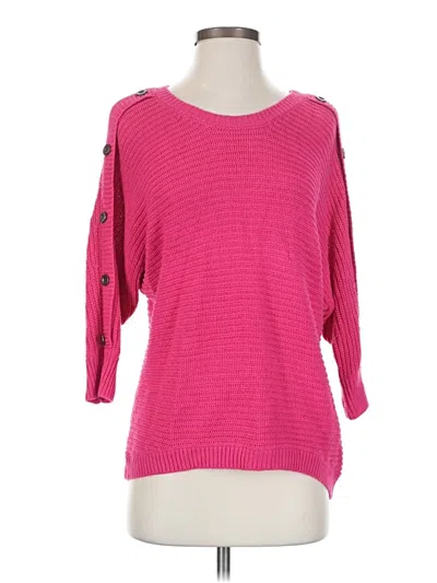 Pre-owned Misia 3/4 Sleeve Top Pink Boatneck Tops