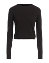 Mis.n Mis. N Woman Sweater Dark Brown Size 6 Cashmere In Brown