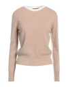 Mis.n Mis. N Woman Sweater Light Brown Size 4 Cashmere In Beige