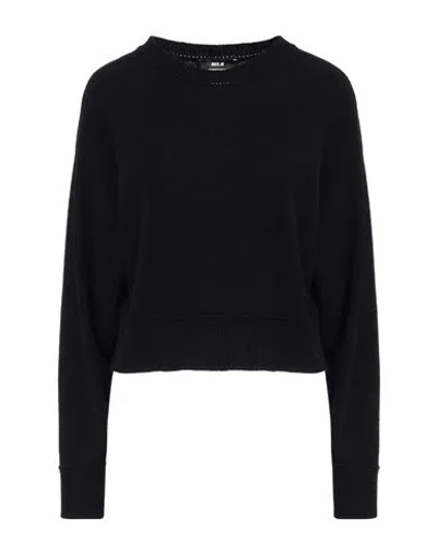 Mis.n Mis. N Woman Sweater Midnight Blue Size L/xl Cashmere In Black