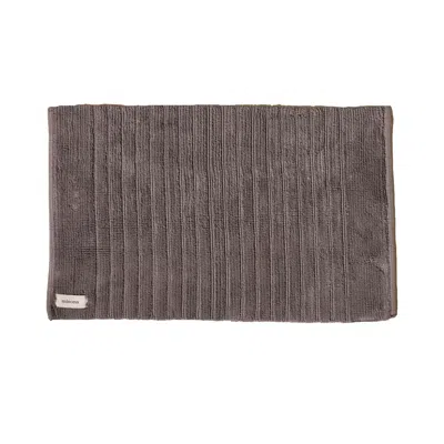 Misona Organic Cotton Bath Mat - Dark Grey In Gray