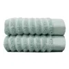 Misona Organic Cotton Bath Sheet Set - Duck Egg Blue In Blue