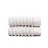 Misona Organic Cotton Hand Towel Set - White In White