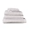 Misona Organic Cotton Minimo Towel Set - White In White