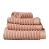 Misona Pink / Purple Organic Cotton Minimo Towel Set - Blush Pink In Pink/purple