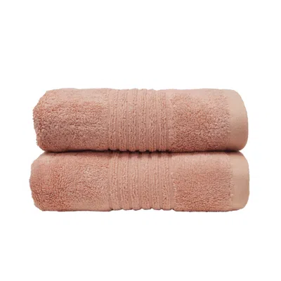 Misona Pink / Purple Ultra Soft Bamboo Bath Towel Set - Blush