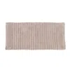Misona Silver Organic Cotton Bath Runner Mat - Light Grey In Silver