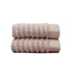 Misona Silver Organic Cotton Hand Towel Set - Light Grey In Silver