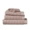 Misona Silver Organic Cotton Minimo Towel Set - Light Grey In Silver