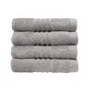 Misona Ultra Soft Bamboo Face Cloth Set - Silver In Silver