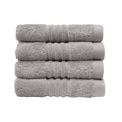 Misona Ultra Soft Bamboo Face Cloth Set - Silver In Gray