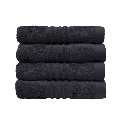 Misona Ultra Soft Bamboo Face Cloth Set - Steel Grey In Black