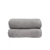 Misona Ultra Soft Bamboo Hand Towel Set - Silver In Silver