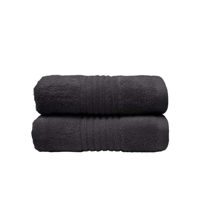 Misona Ultra Soft Bamboo Hand Towel Set - Steel Grey In Gray