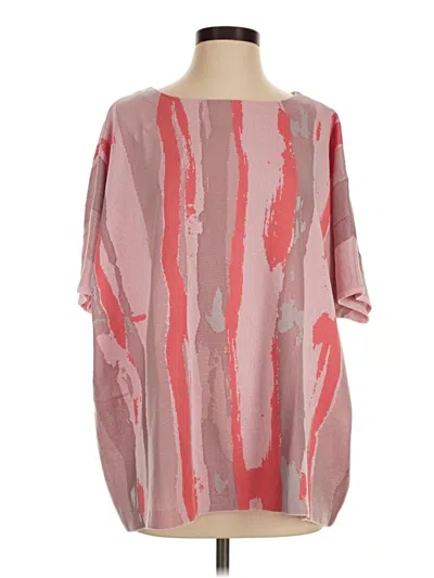 Pre-owned Misook 3/4 Sleeve Blouse In Pink