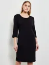 Misook Scoop Neck Sheath Dress In Black
