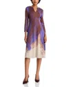 Misook Abstract Jacquard A-line Knit Midi Dress In Multi