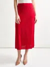 Misook A-line Tonal Patterned Knit Midi Skirt In Multi