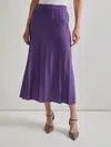 Misook Tonal Space Rib Knit A-line Skirt In Multi