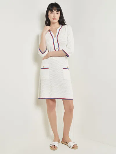 Misook Above The Knee Sheath Dress In New Ivory