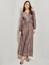 MISOOK BISHOP SLEEVE JACQUARD KNIT MAXI DRESS