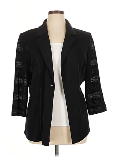 Pre-owned Misook Blazer Jacket In Black