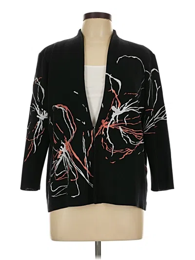 Pre-owned Misook Blazer Jacket In Black