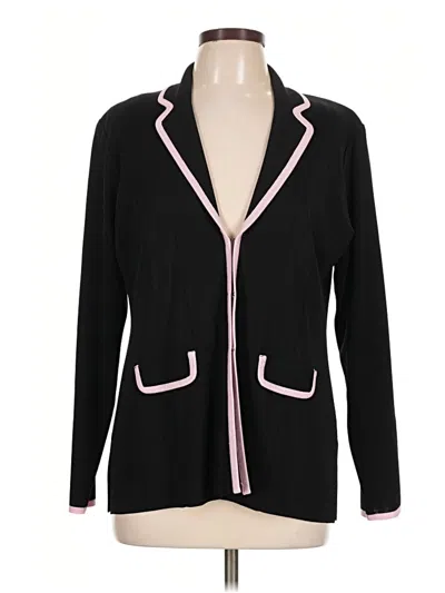 Pre-owned Misook Blazer Jacket In Black