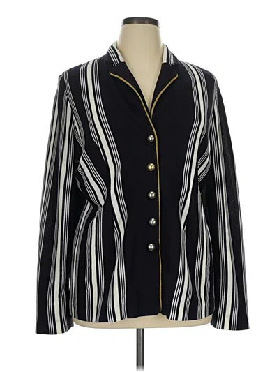 Pre-owned Misook Blazer Jacket In Black
