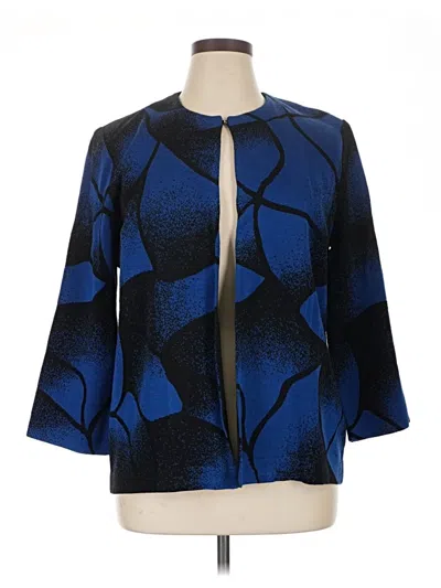 Pre-owned Misook Blazer Jacket In Blue