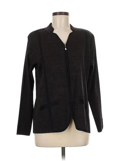 Pre-owned Misook Blazer Jacket In Brown